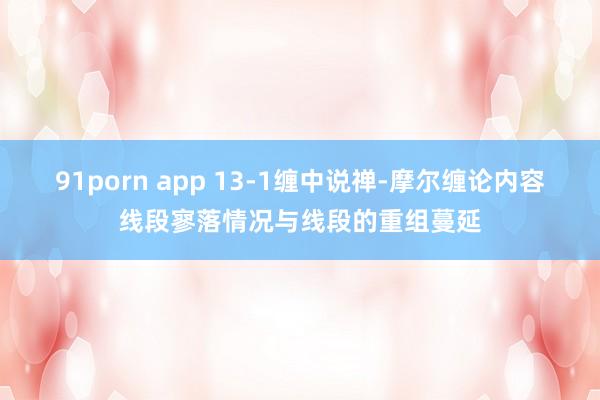 91porn app 13-1缠中说禅-摩尔缠论内容线段寥落情况与线段的重组蔓延