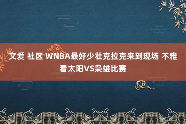 文爱 社区 WNBA最好少壮克拉克来到现场 不雅看太阳VS枭雄比赛