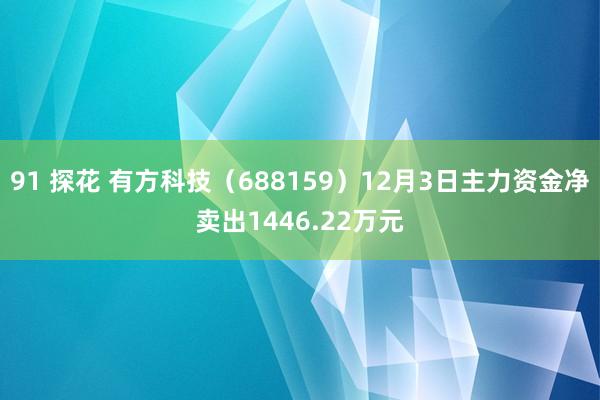 91 探花 有方科技（688159）12月3日主力资金净卖出1446.22万元