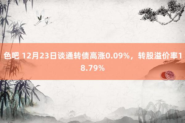 色吧 12月23日谈通转债高涨0.09%，转股溢价率18.79%