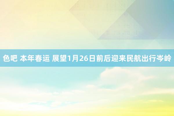色吧 本年春运 展望1月26日前后迎来民航出行岑岭