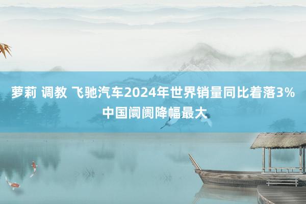 萝莉 调教 飞驰汽车2024年世界销量同比着落3% 中国阛阓降幅最大