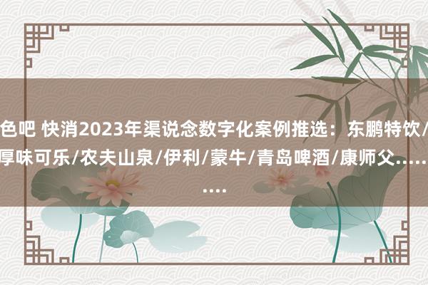 色吧 快消2023年渠说念数字化案例推选：东鹏特饮/厚味可乐/农夫山泉/伊利/蒙牛/青岛啤酒/康师父......