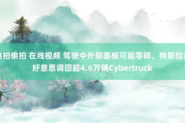自拍偷拍 在线视频 驾驶中外部面板可能零碎，特斯拉在好意思调回超4.6万辆Cybertruck
