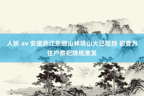 人妖 av 安徽庐江东顾山林场山火已阻挡 初查为住户祭祀烧纸激发