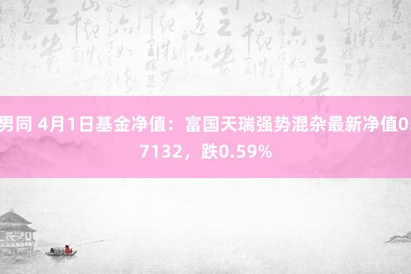男同 4月1日基金净值：富国天瑞强势混杂最新净值0.7132，跌0.59%