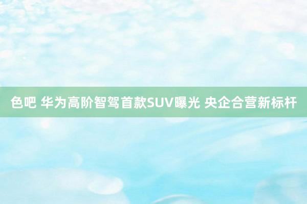 色吧 华为高阶智驾首款SUV曝光 央企合营新标杆