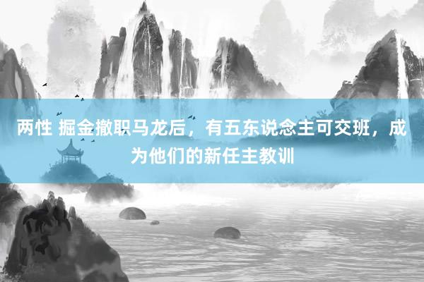 两性 掘金撤职马龙后，有五东说念主可交班，成为他们的新任主教训
