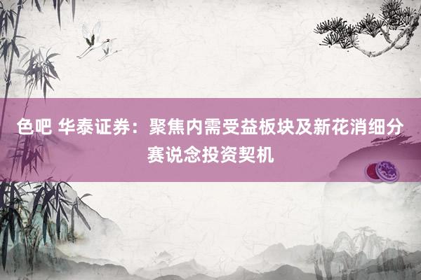 色吧 华泰证券：聚焦内需受益板块及新花消细分赛说念投资契机