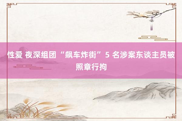 性爱 夜深组团 “飙车炸街” 5 名涉案东谈主员被照章行拘