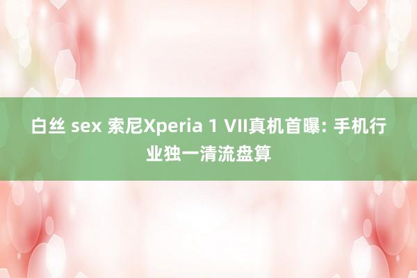 白丝 sex 索尼Xperia 1 VII真机首曝: 手机行业独一清流盘算