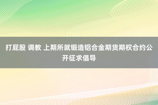 打屁股 调教 上期所就锻造铝合金期货期权合约公开征求倡导