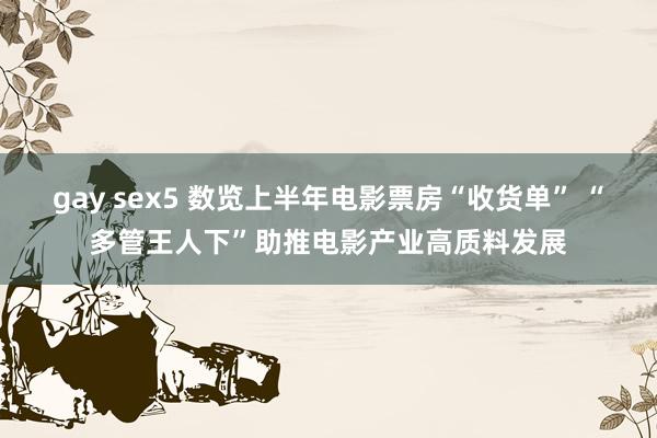 gay sex5 数览上半年电影票房“收货单” “多管王人下”助推电影产业高质料发展